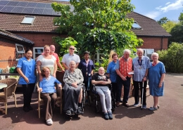 Representatives of Bridgwater Gangs and Features with residents and staff from Avalon Nursing Home