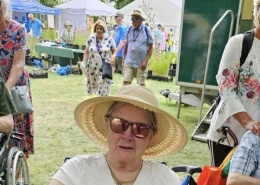 Resident Patricia Hill at Taunton Flower Show